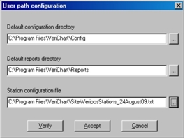 User path configuration window